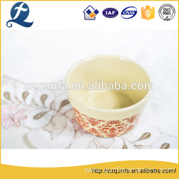 Wholesale price round bakeware ceramic ramekin